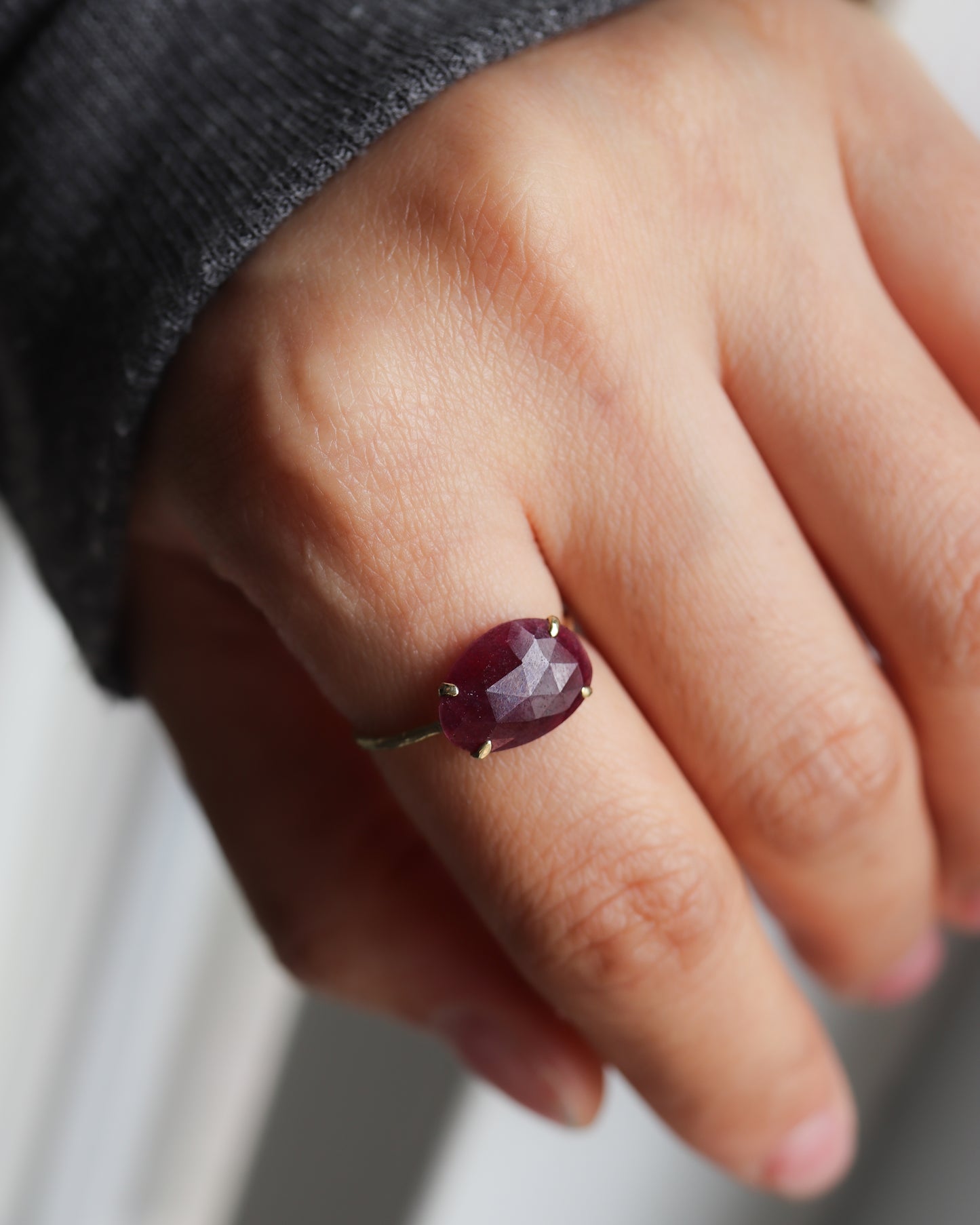 Flat Ring - Ruby -