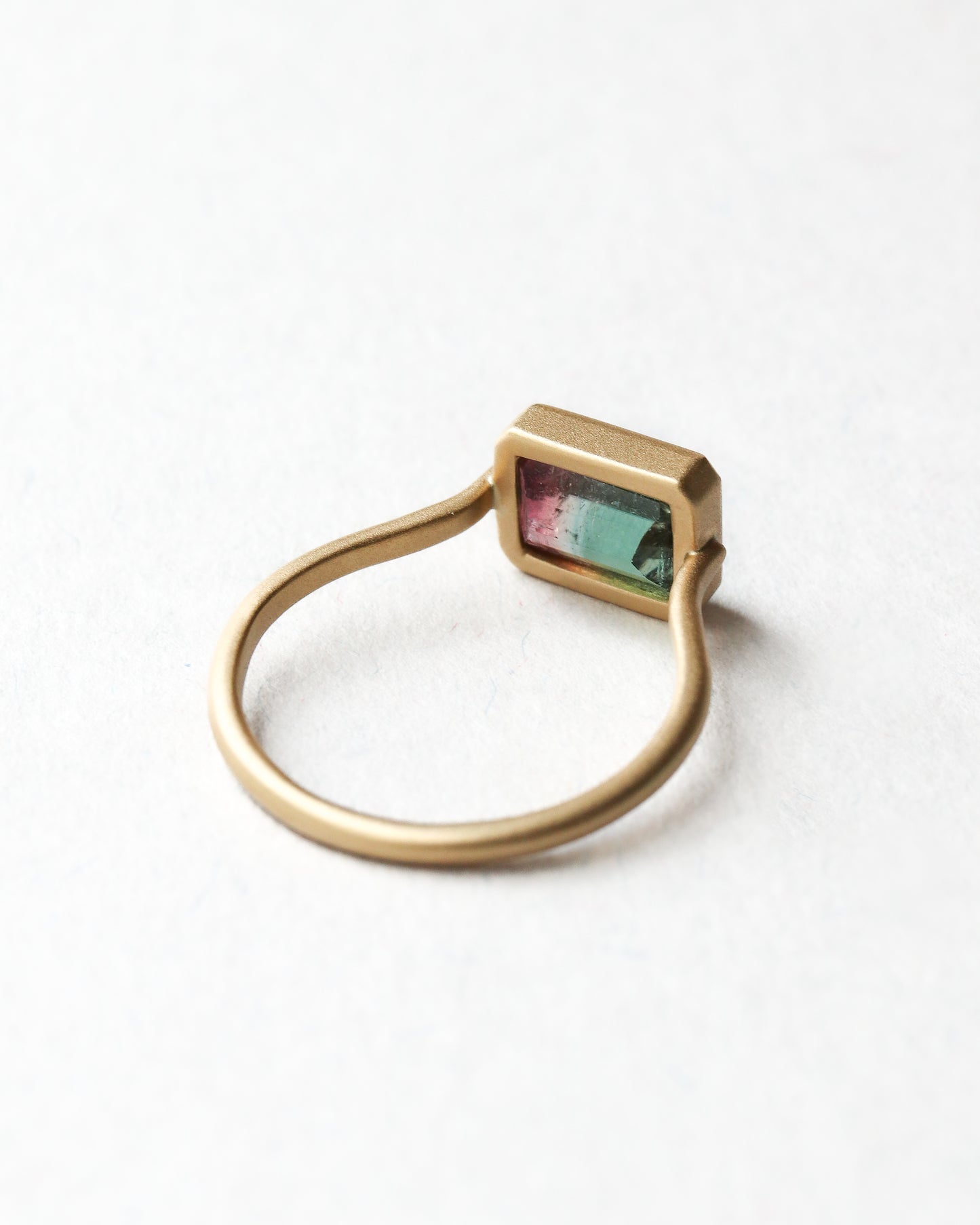 Collet Ring - Bicolor Tourmaline -