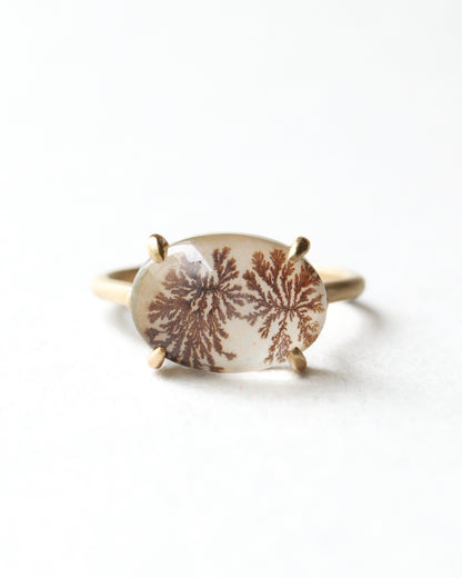 Prong Ring - Dendritic Quartz -