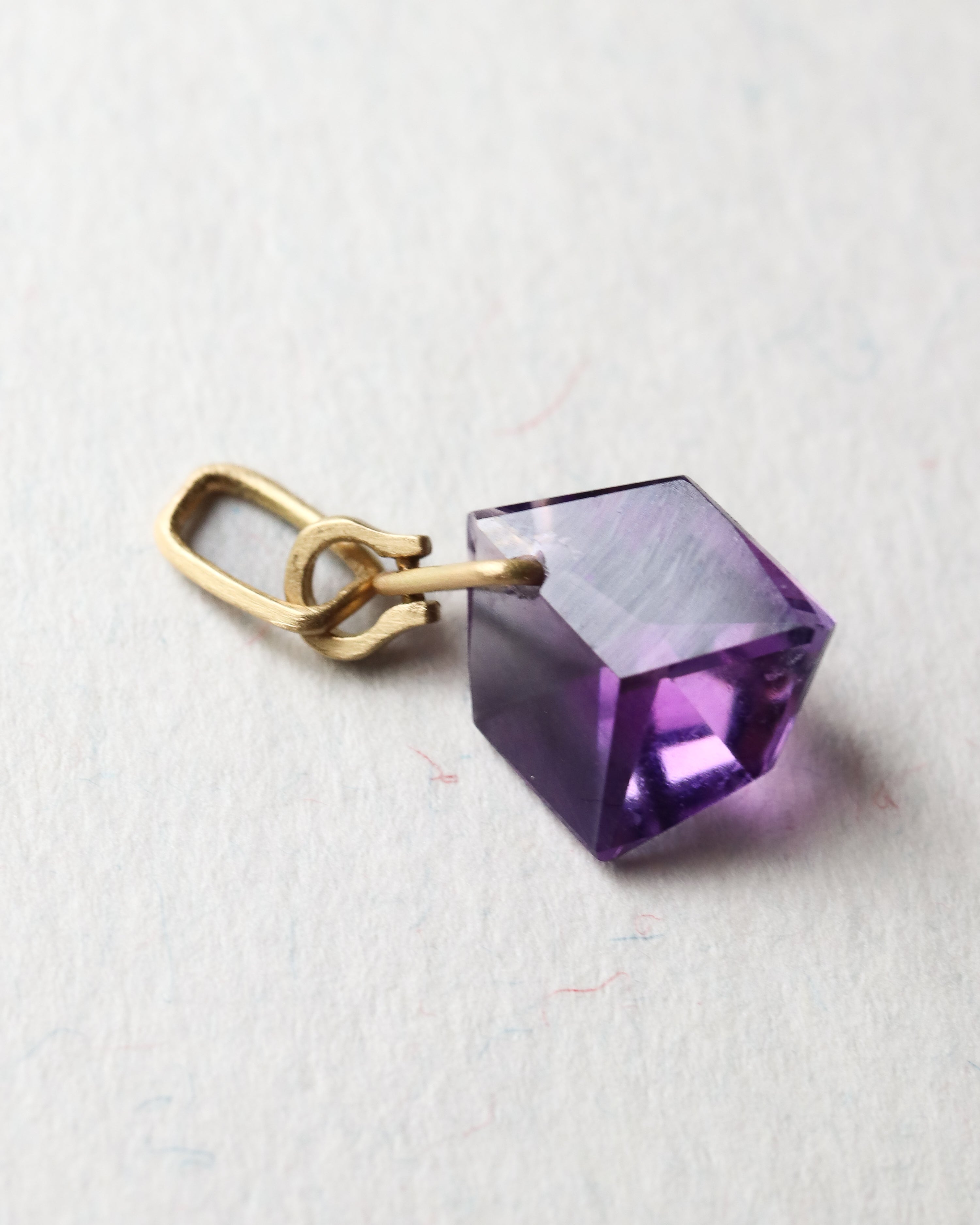 Horse Shoe Ring Necklace - Amethyst -