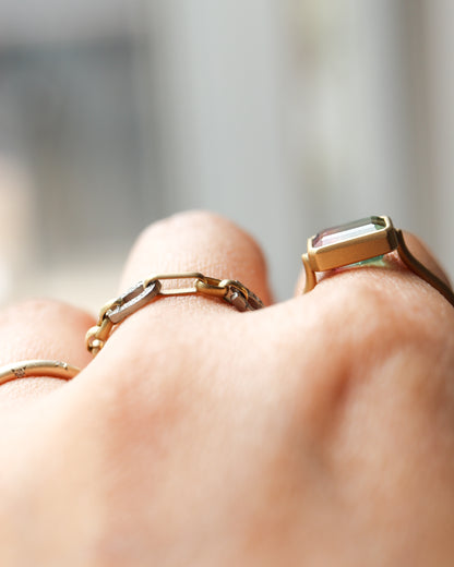 Collet Ring - Bicolor Tourmaline -