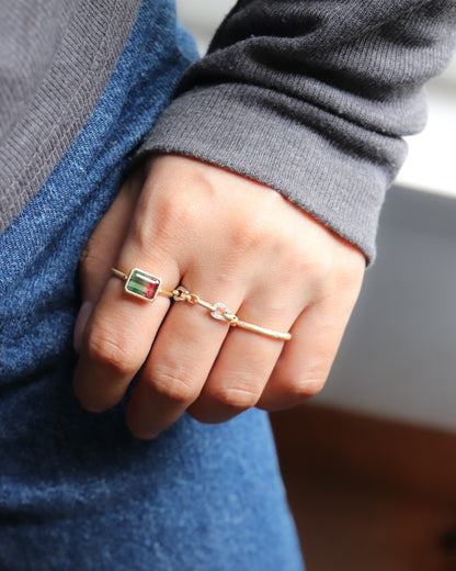 Collet Ring - Bicolor Tourmaline -