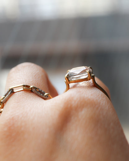 Prong Ring - Pink Fire Quartz -