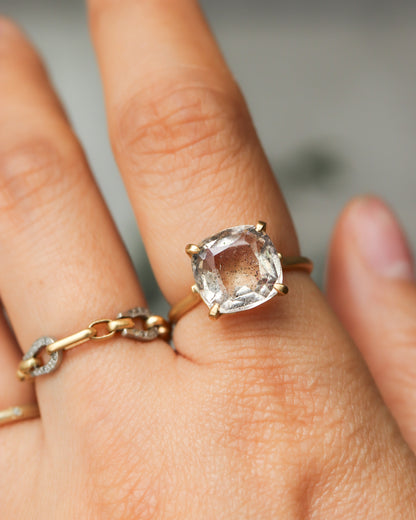 Prong Ring - Pink Fire Quartz -