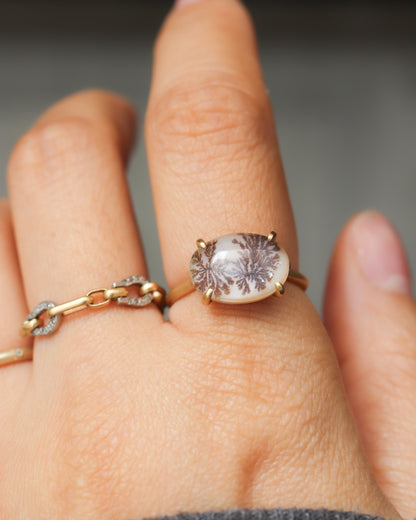 Prong Ring - Dendritic Quartz -