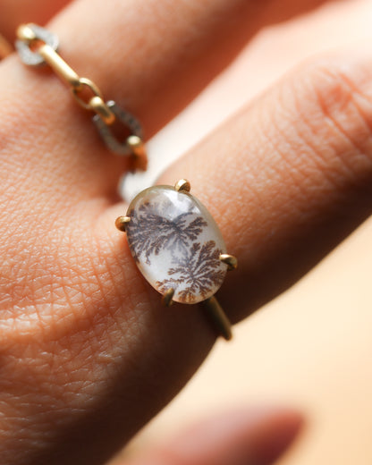 Prong Ring - Dendritic Quartz -