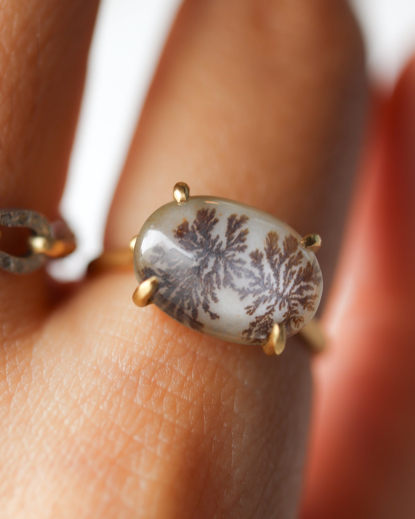 Prong Ring - Dendritic Quartz -