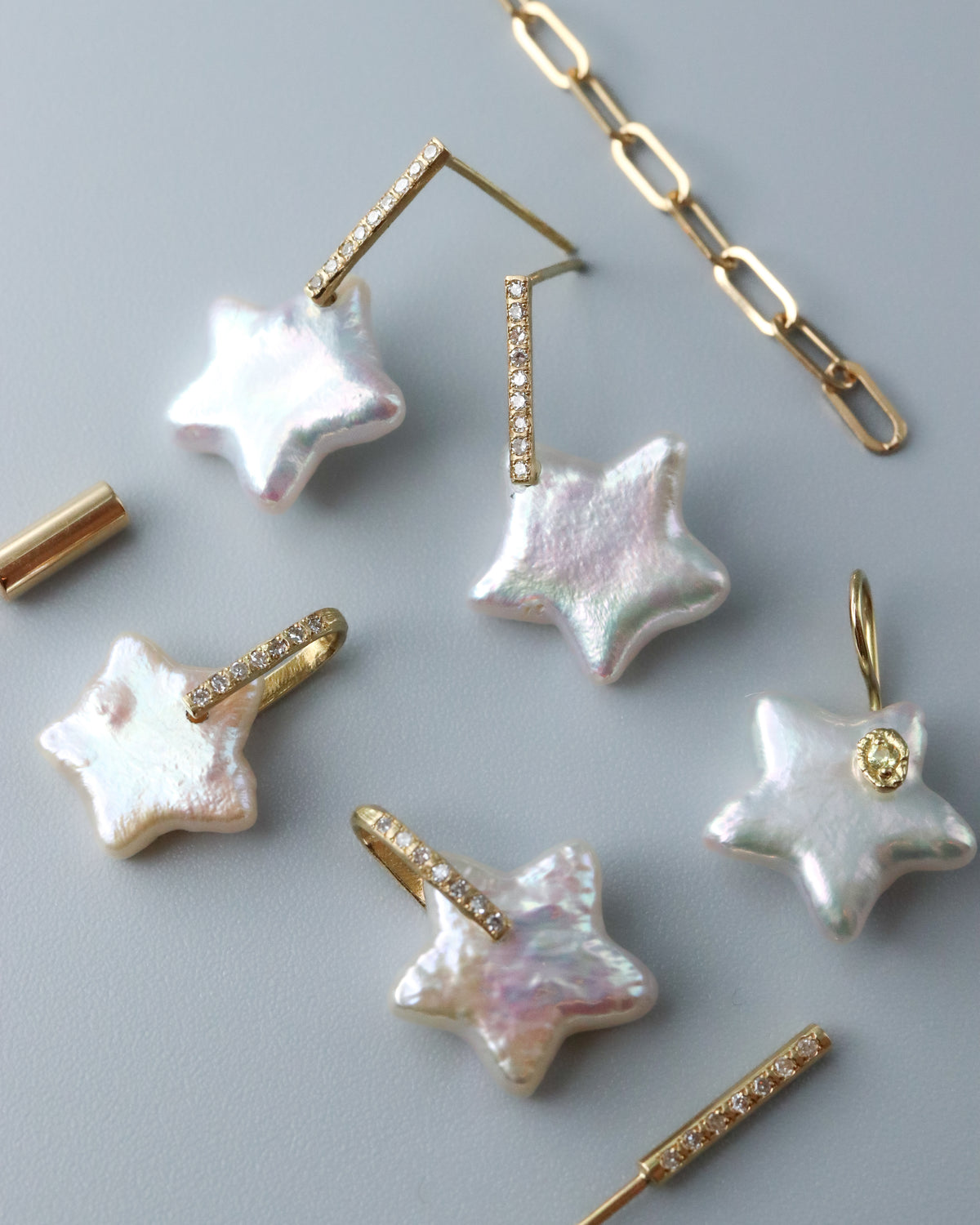 Flat Necklace - Pearl -