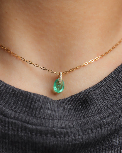 Hibiki Stone Necklace - Emerald -