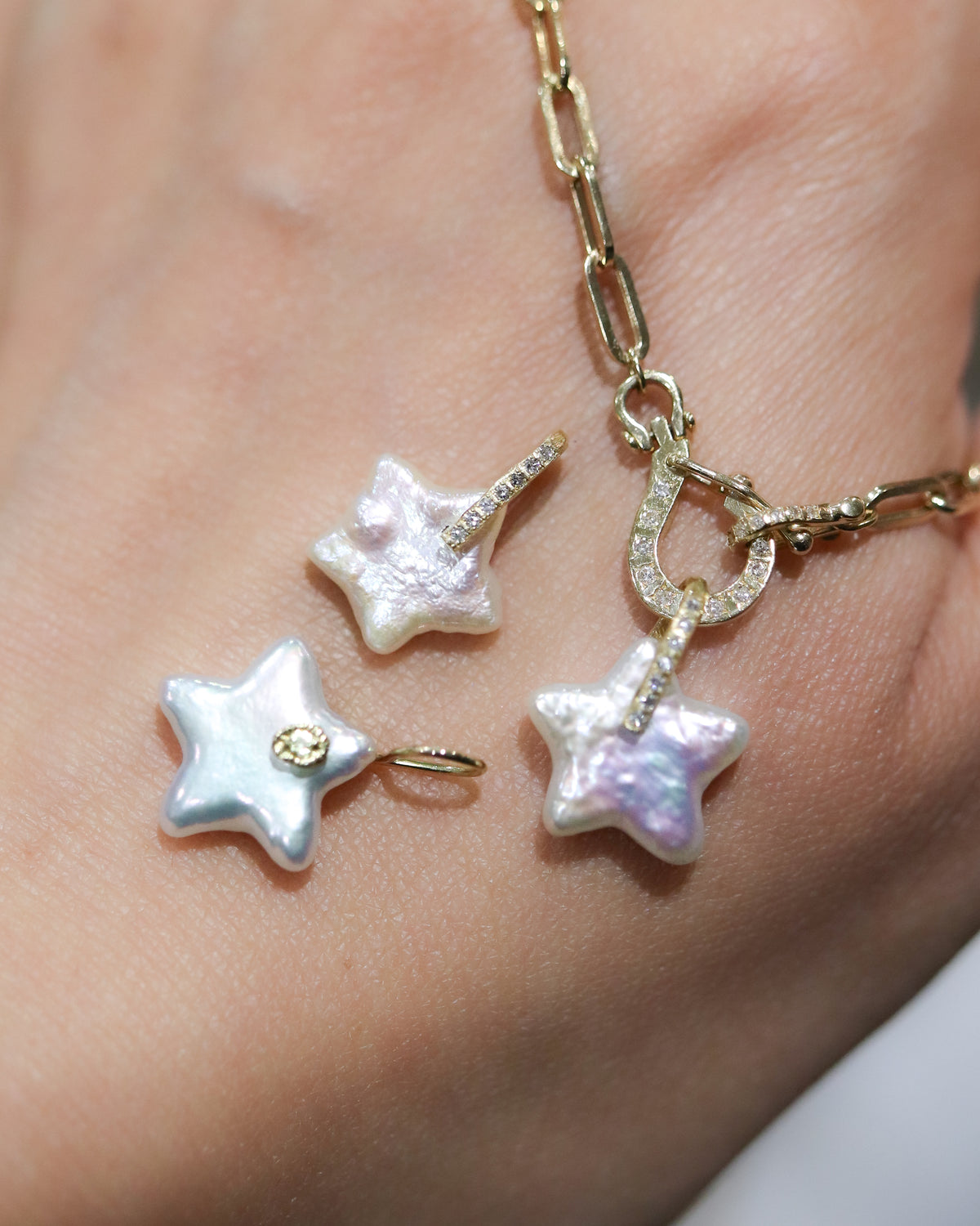 Flat Necklace - Pearl -