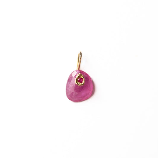 Flat Necklace - Ruby -