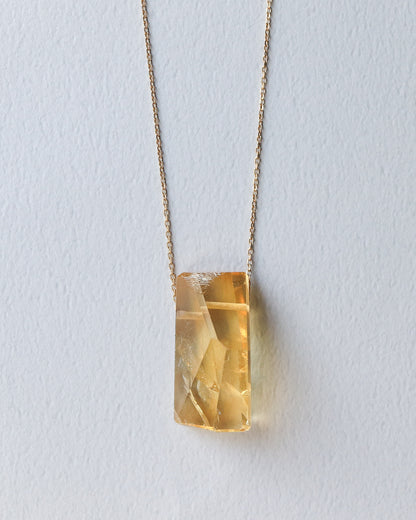 Rock Necklace - Citrine -