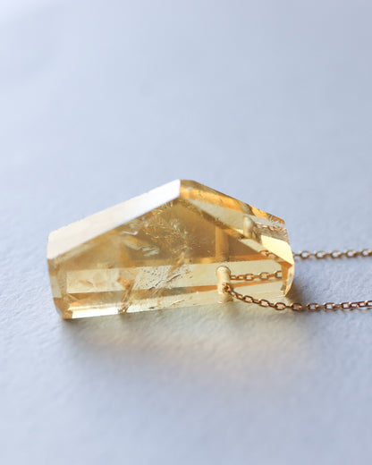 Rock Necklace - Citrine -