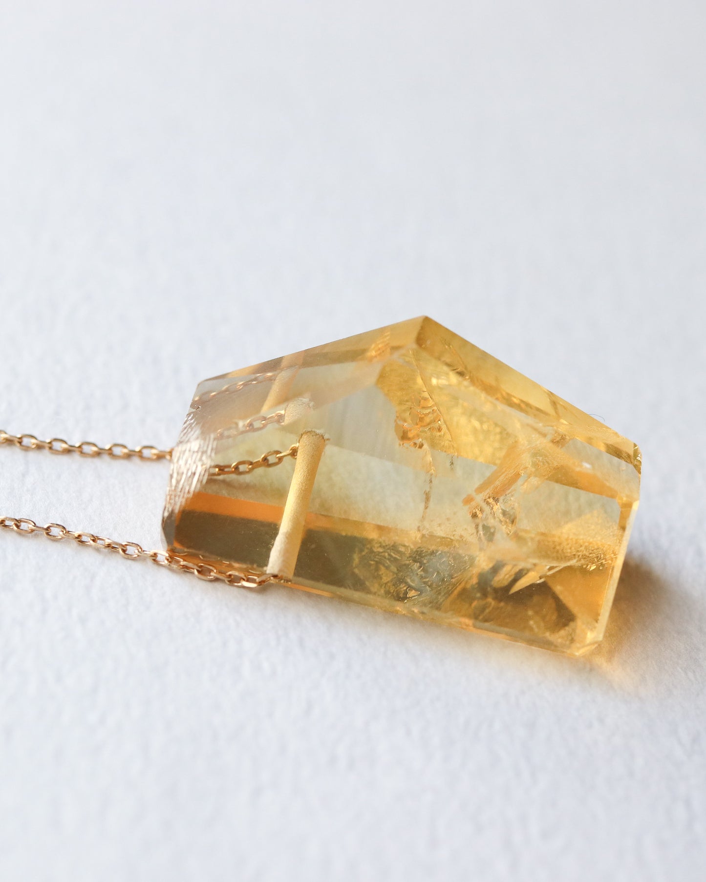 Rock Necklace - Citrine -