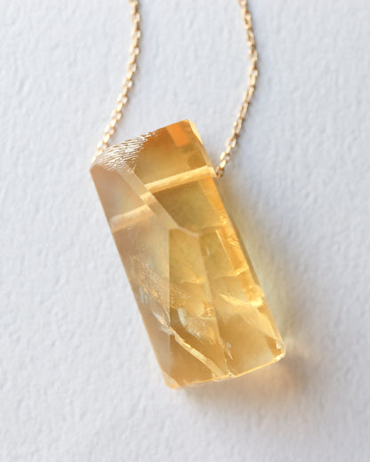 Rock Necklace - Citrine -