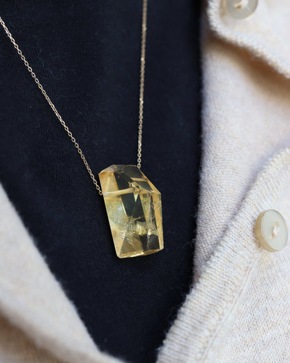 Rock Necklace - Citrine -