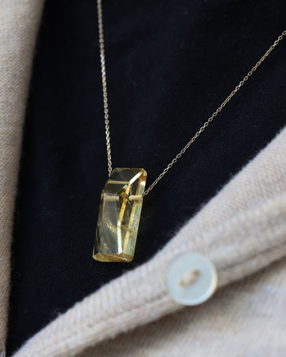 Rock Necklace - Citrine -