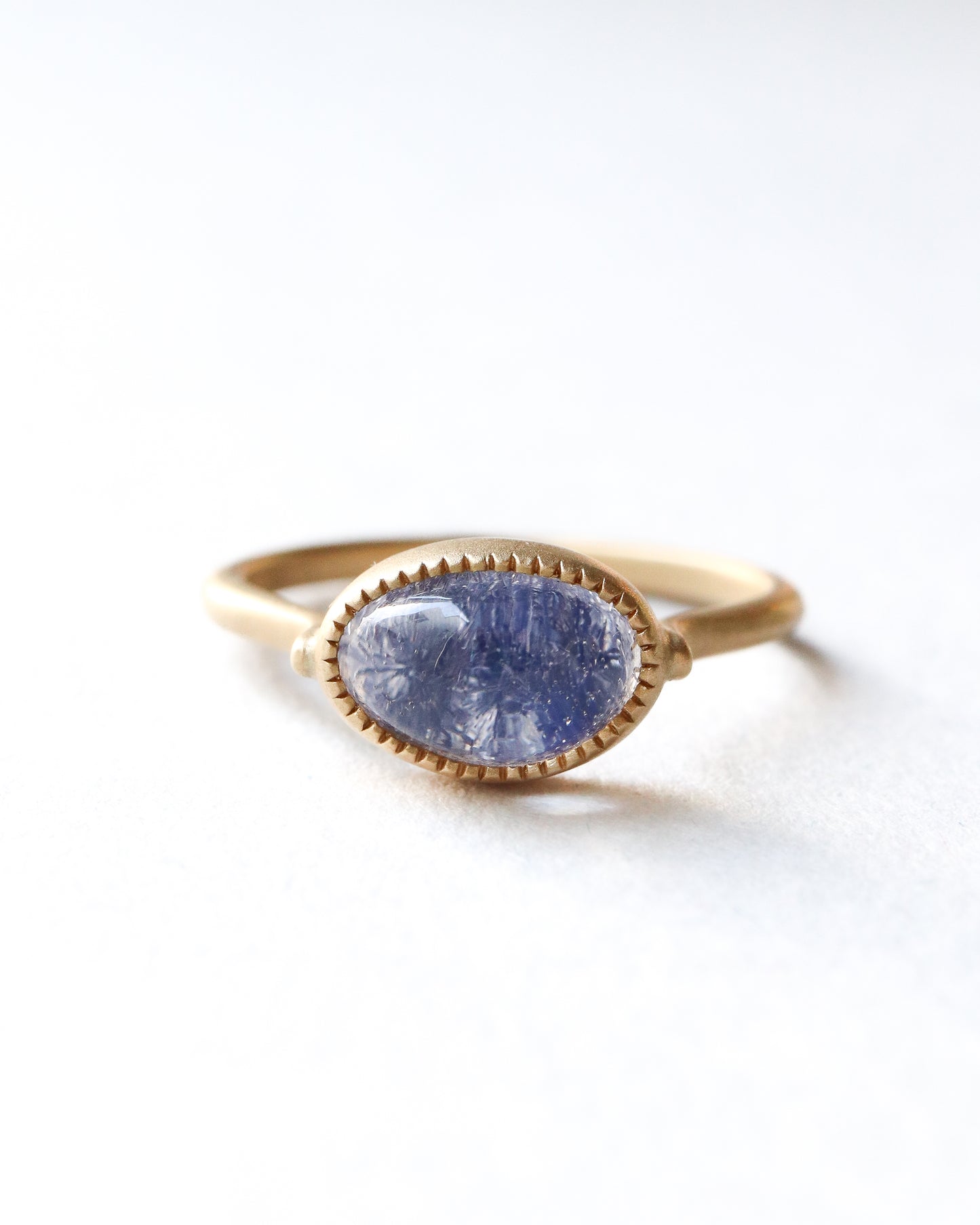 Milgrain Ring - Dumortierite in Quartz -