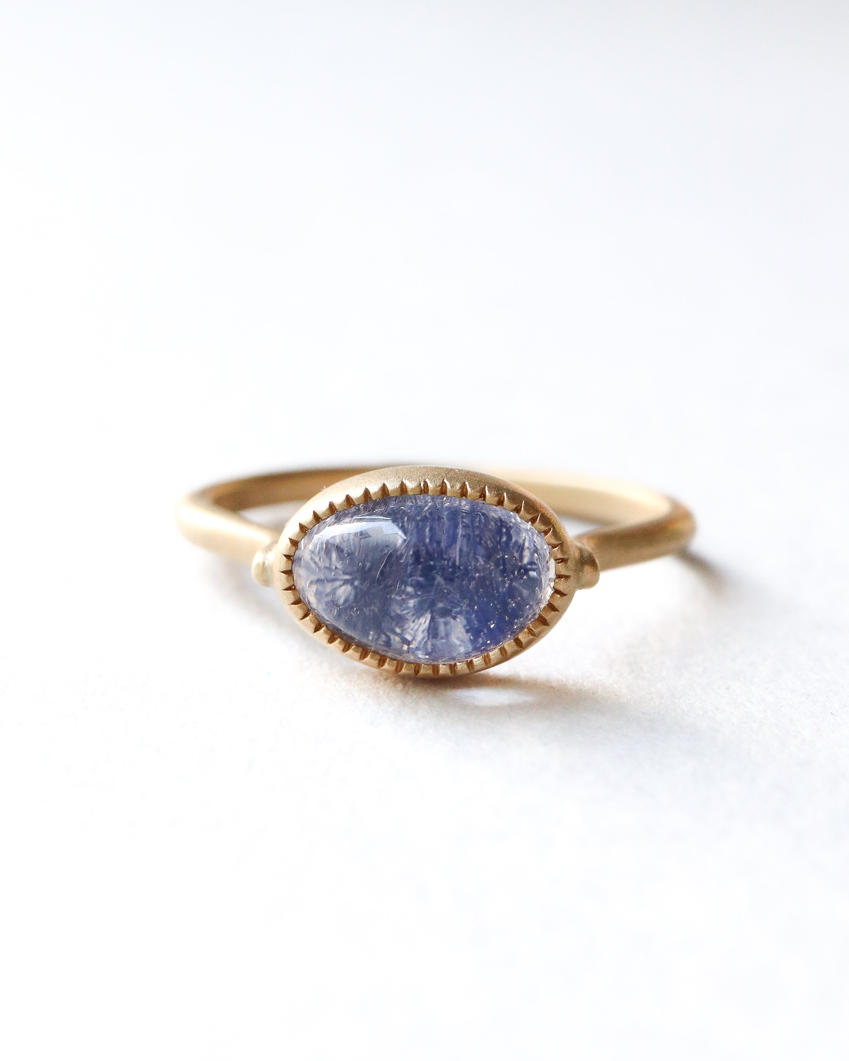 Milgrain Ring - Dumortierite in Quartz -