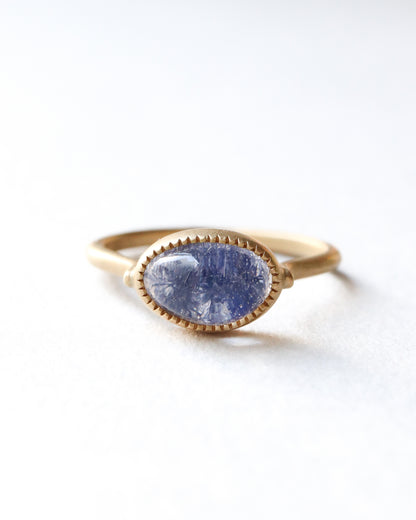 Milgrain Ring - Dumortierite in Quartz -