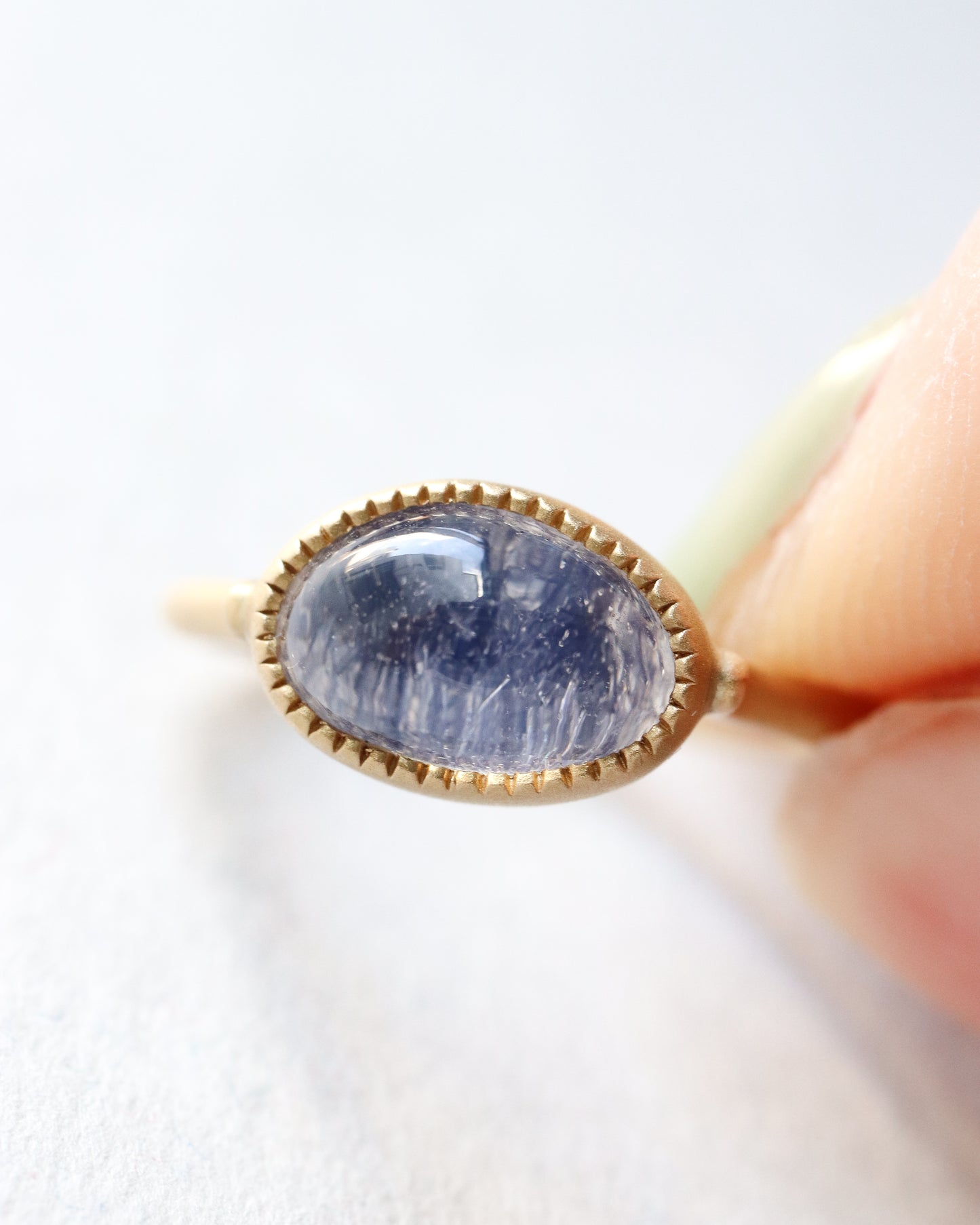 Milgrain Ring - Dumortierite in Quartz -