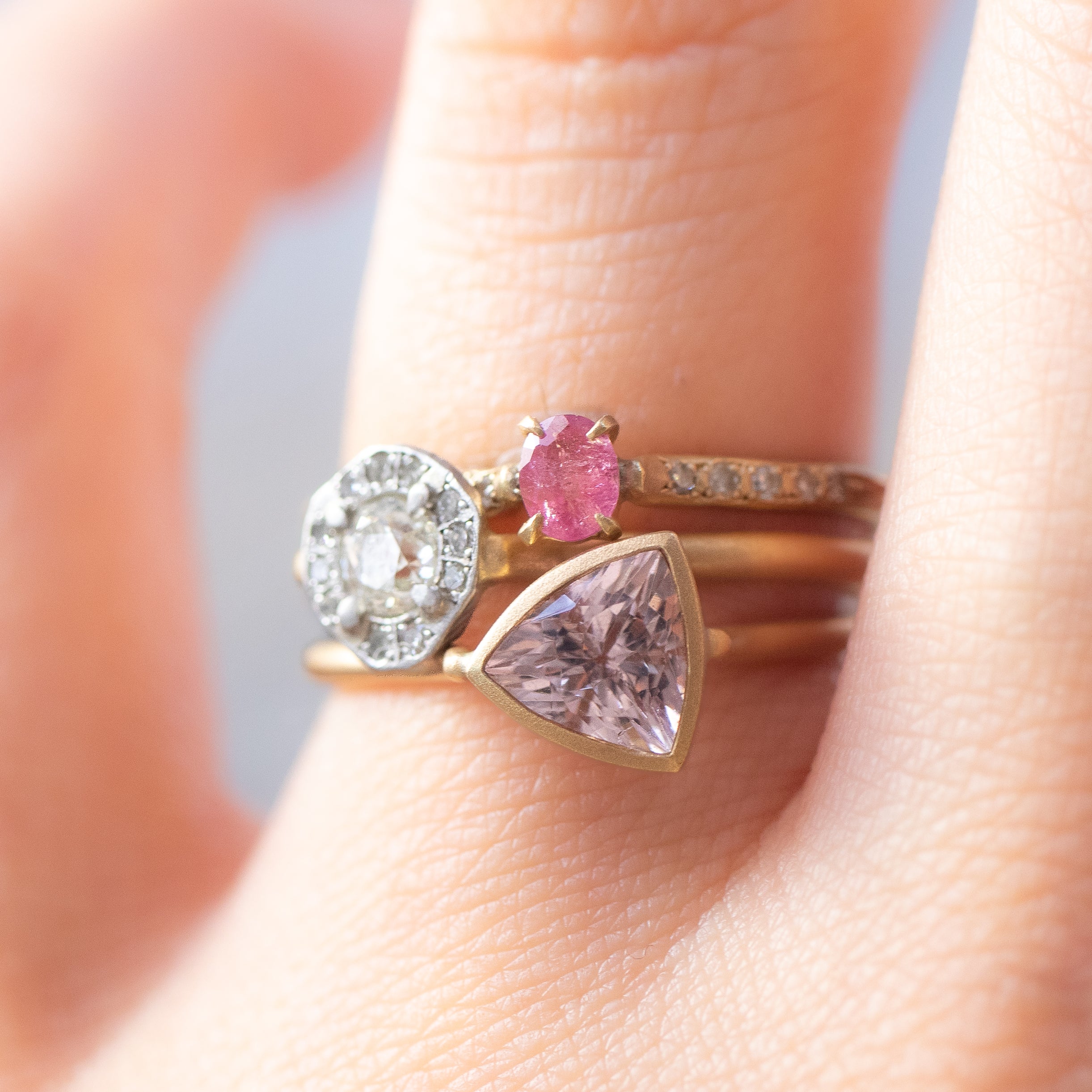 Collet Ring - Morganite -