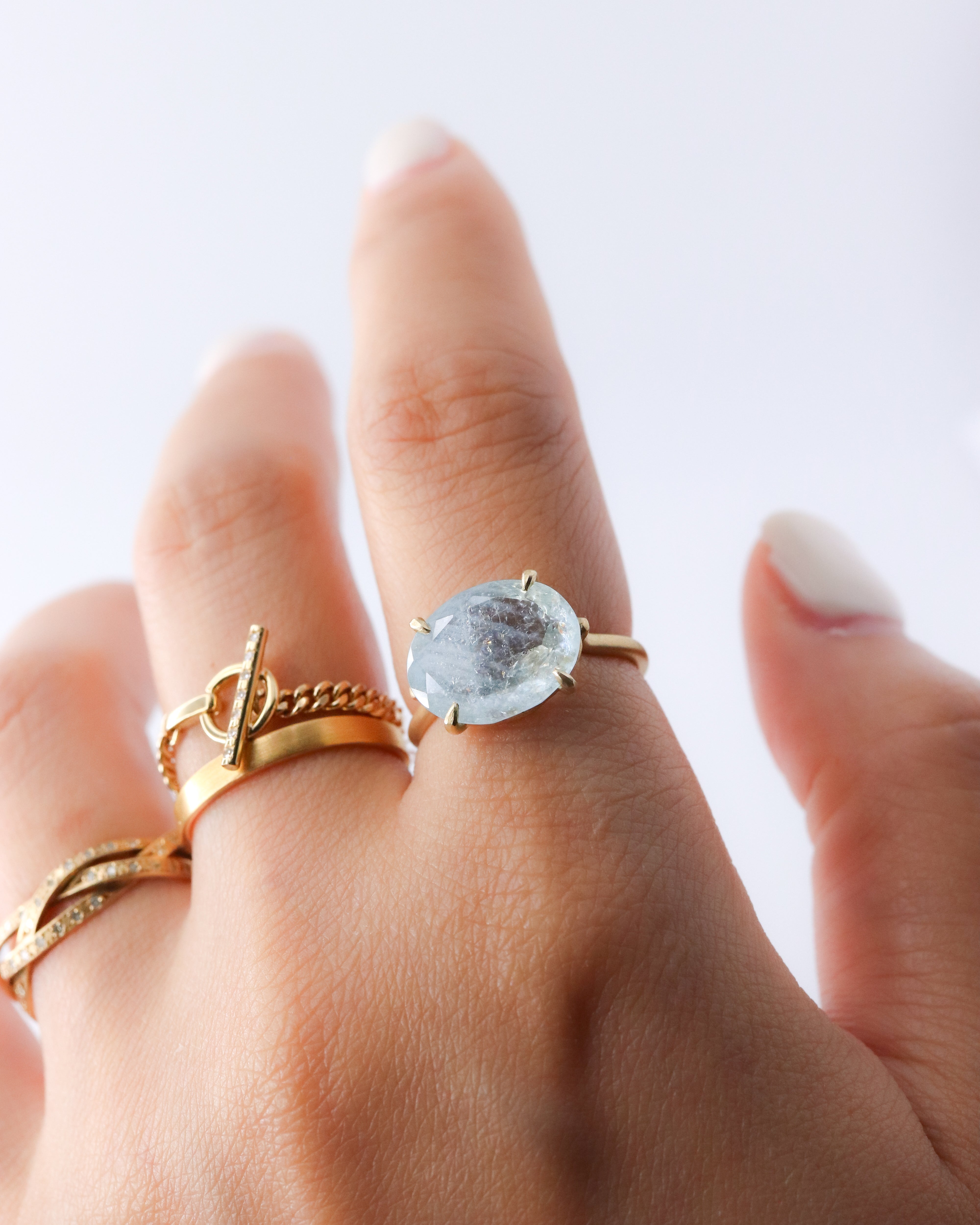 Prong Ring - Aquamarine -