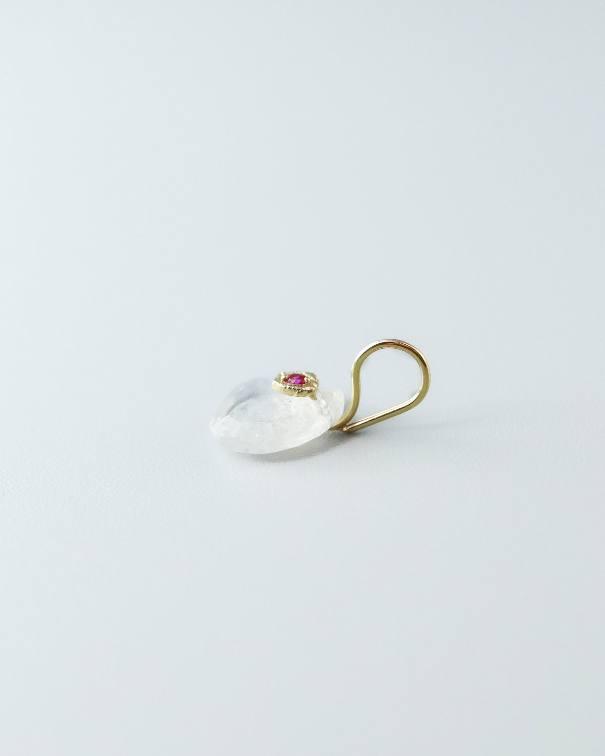 Flat Necklace - Rainbow Moon Stone -