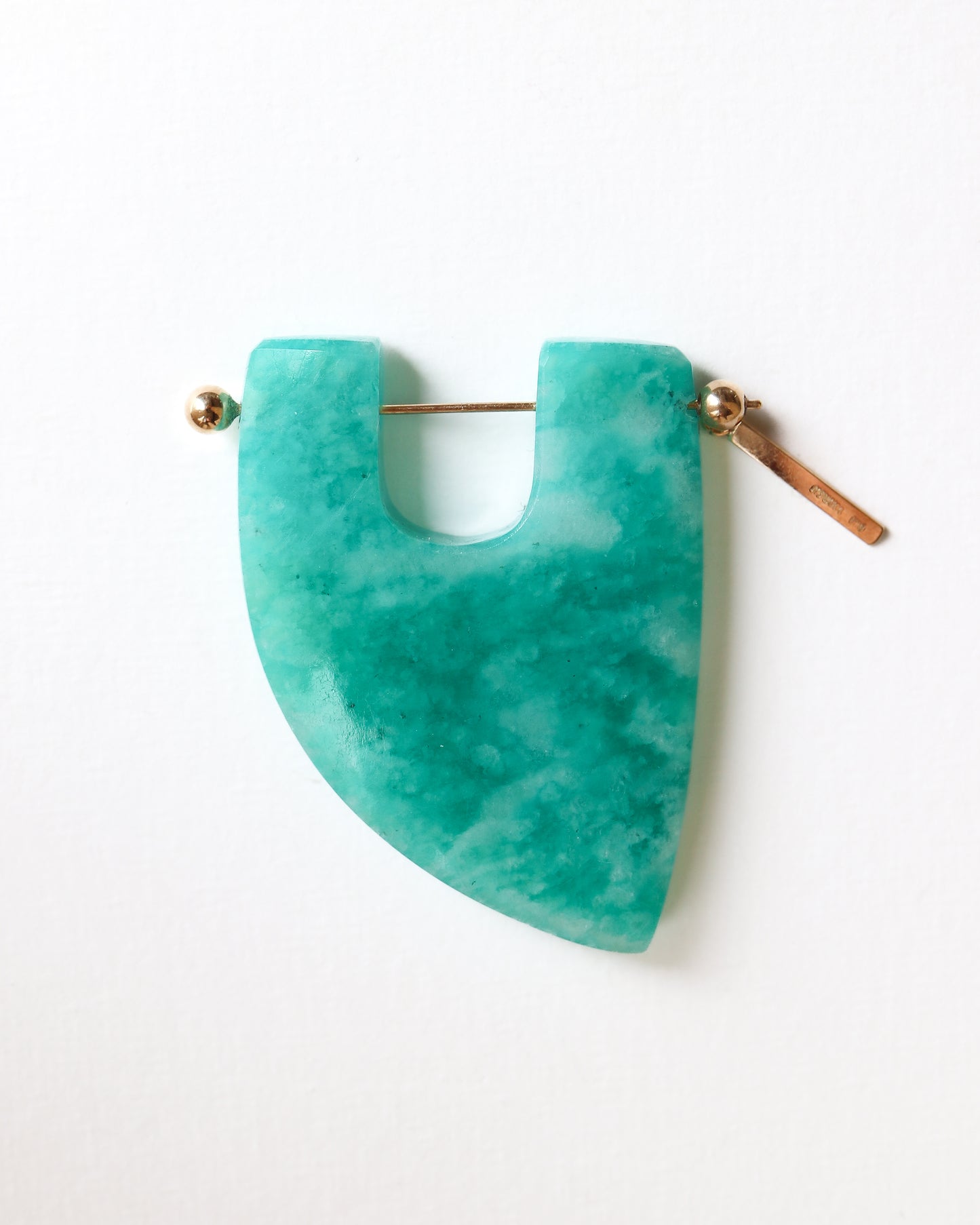 Rock Pierced Earring - Amazonite -