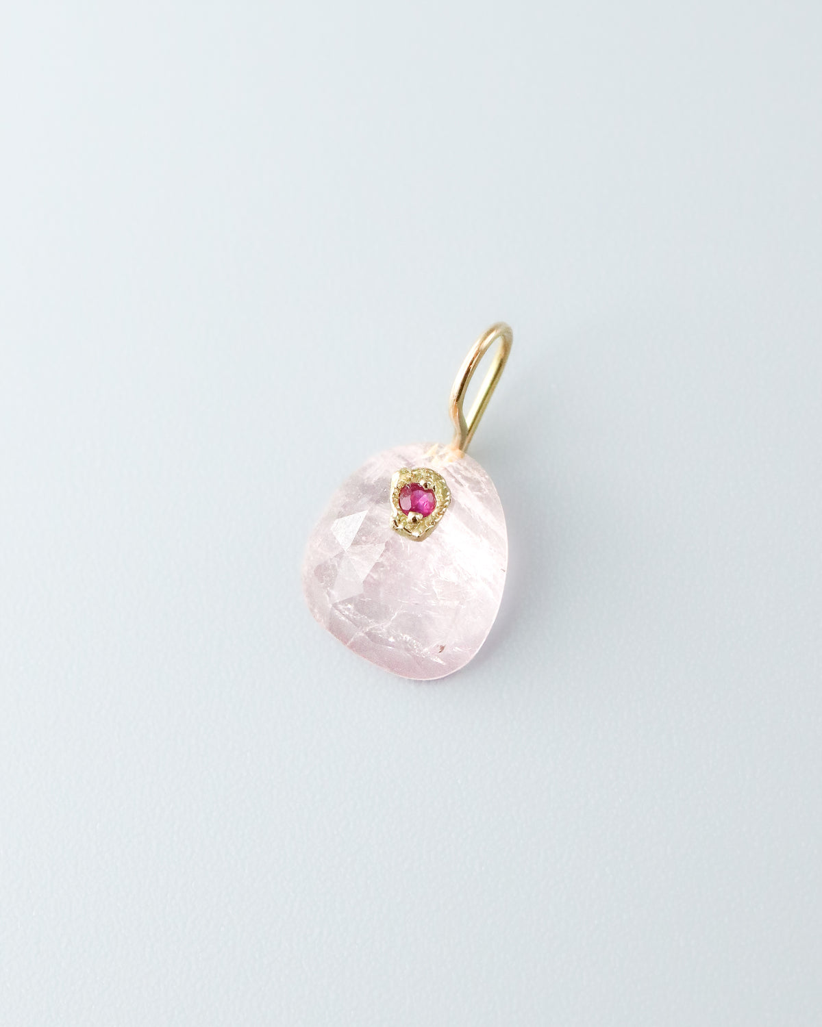 Flat Necklace - Morganite -