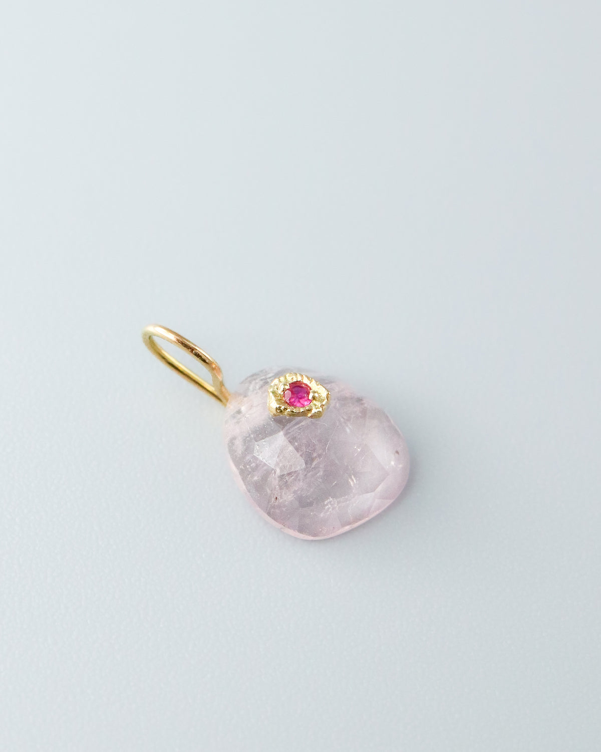 Flat Necklace - Morganite -