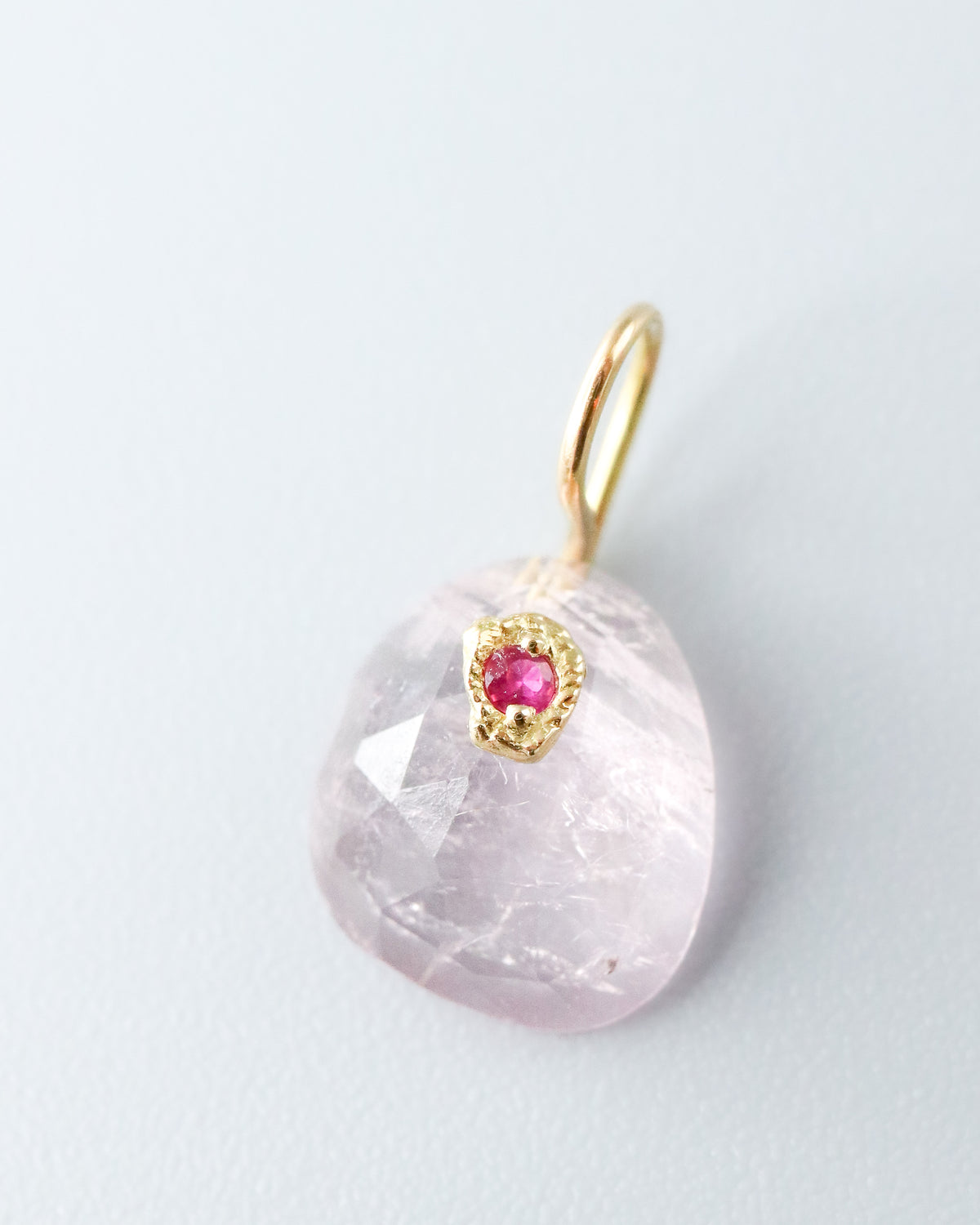 Flat Necklace - Morganite -