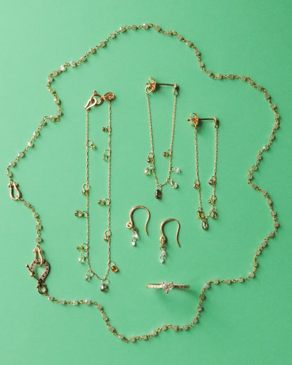 Link Diamond Beads Necklace