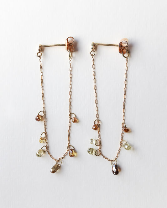 Briolette-Cut Diamond Station Pierced