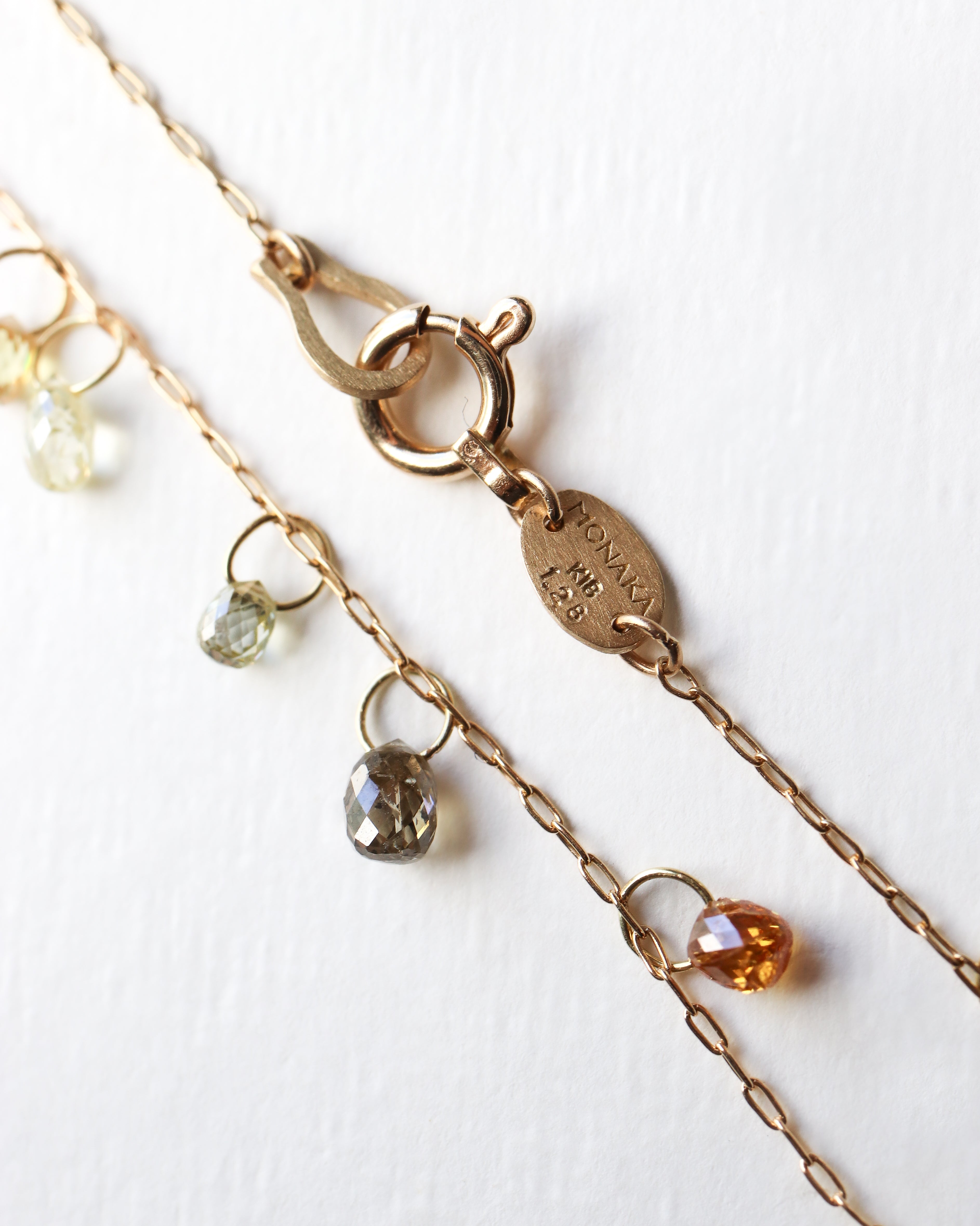 Briolette-Cut Diamond Station Bracelet