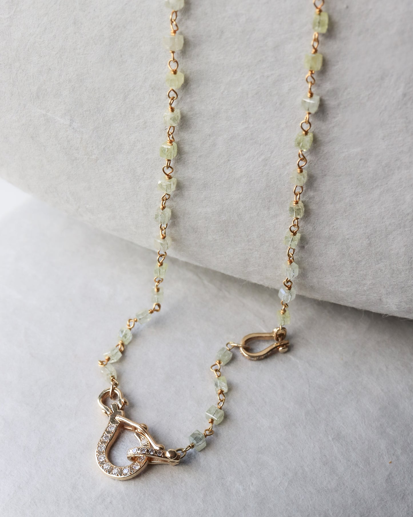 Link Diamond Beads Necklace