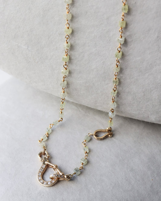 Link Diamond Beads Necklace