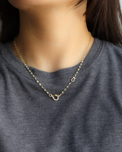 Link Diamond Beads Necklace