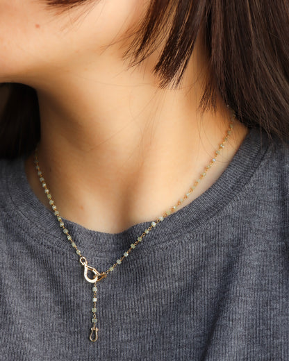 Link Diamond Beads Necklace