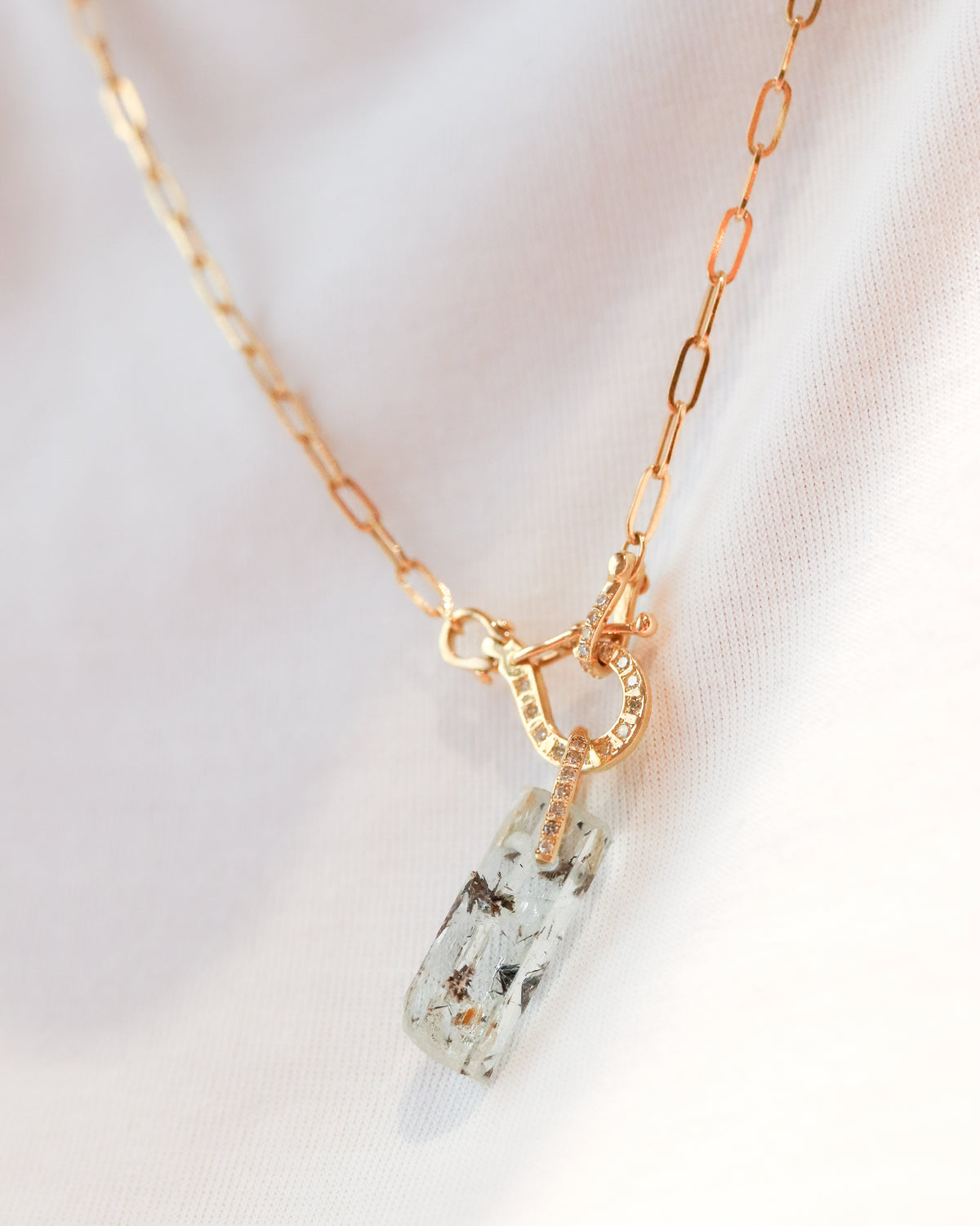 Hibiki Stone Necklace - Aquamarine -