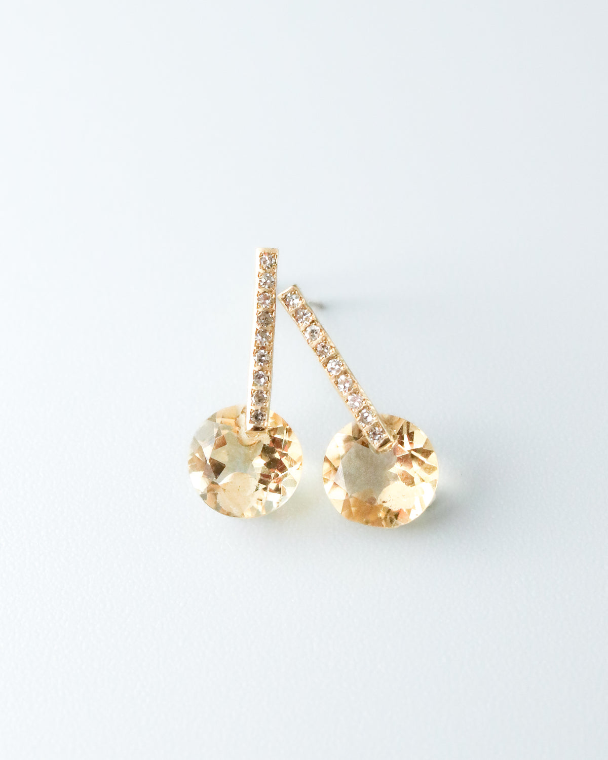 Hibiki Stone Pierced Earring - Citrine -