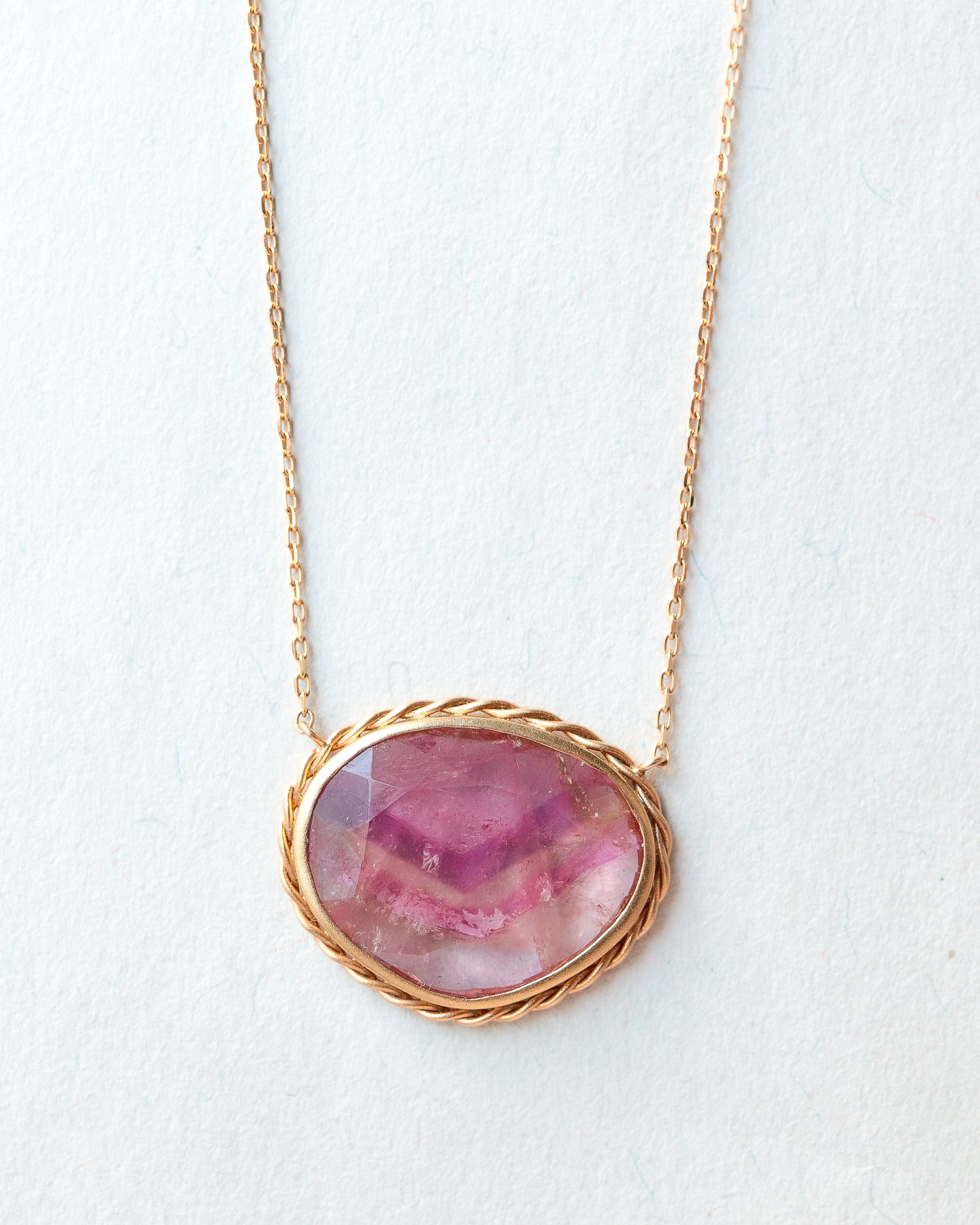 Twist Necklace - Bicolor Tourmaline -