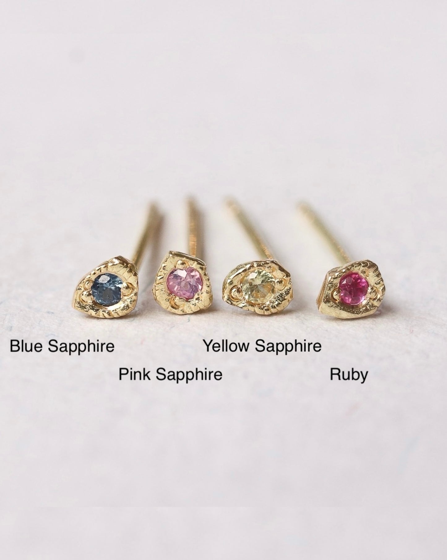 Flat Pierced Earring  - Super Seven -