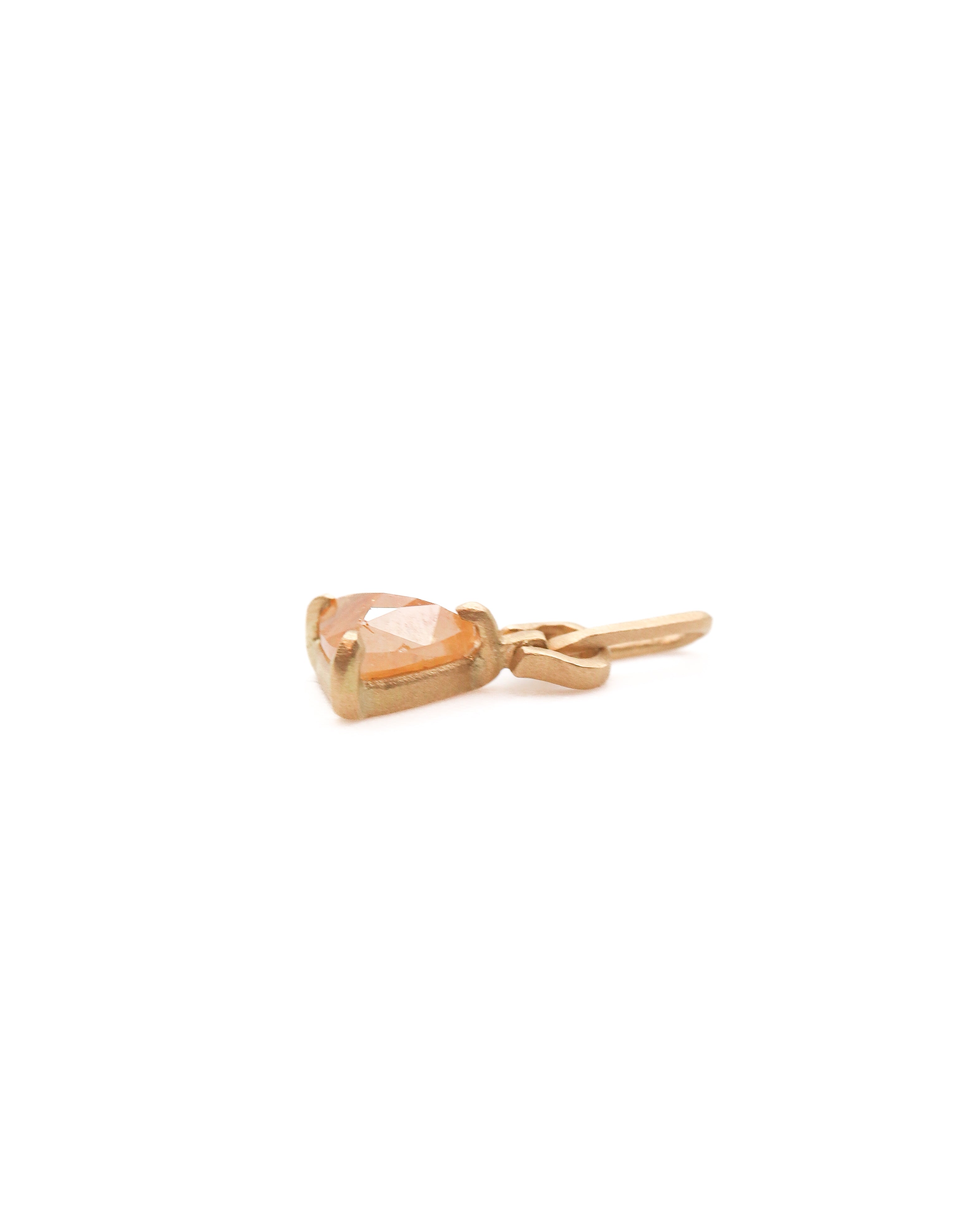 Horse Shoe Prong Necklace - Natural Diamond -