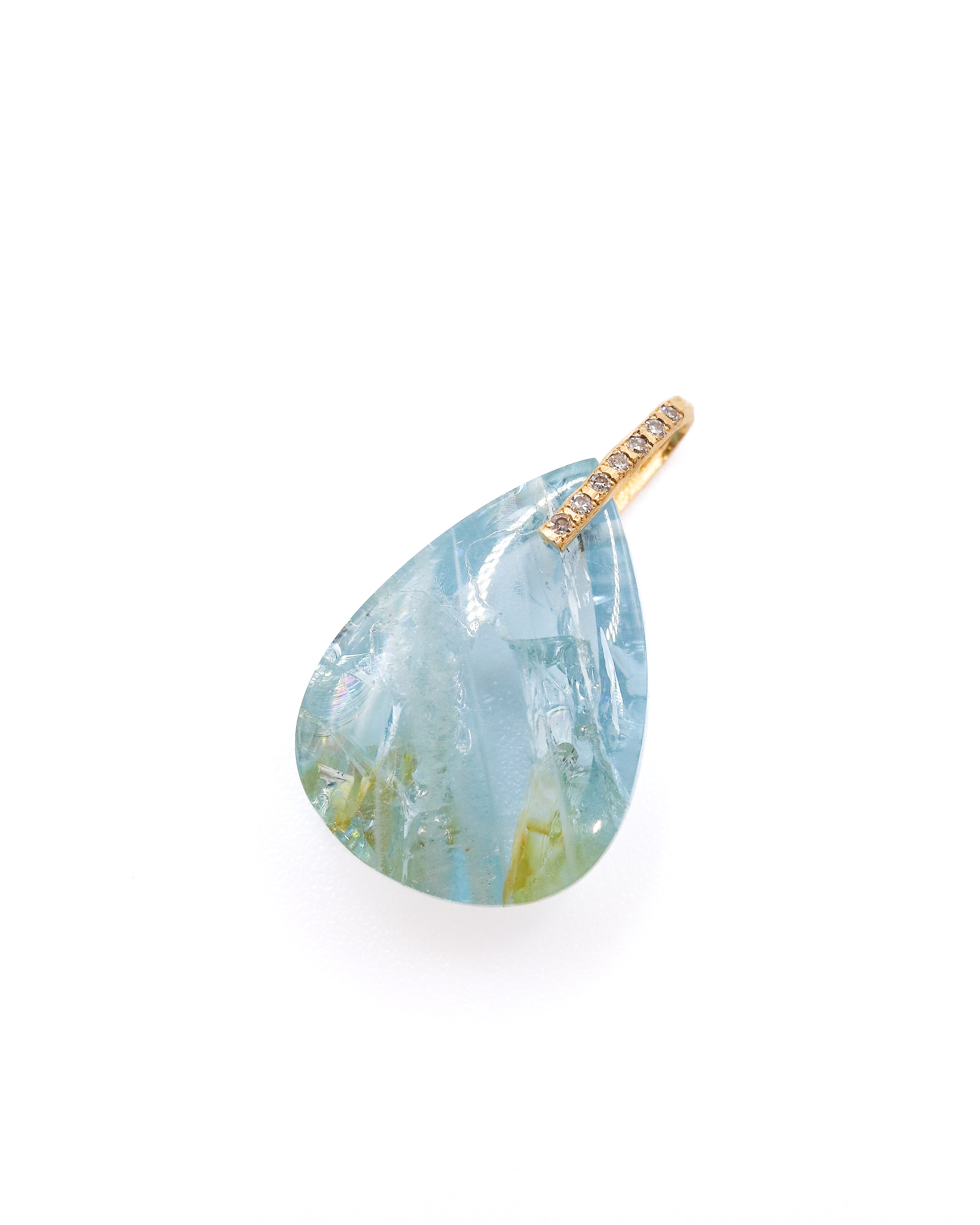 Hibiki Stone Necklace - Aquamarine -