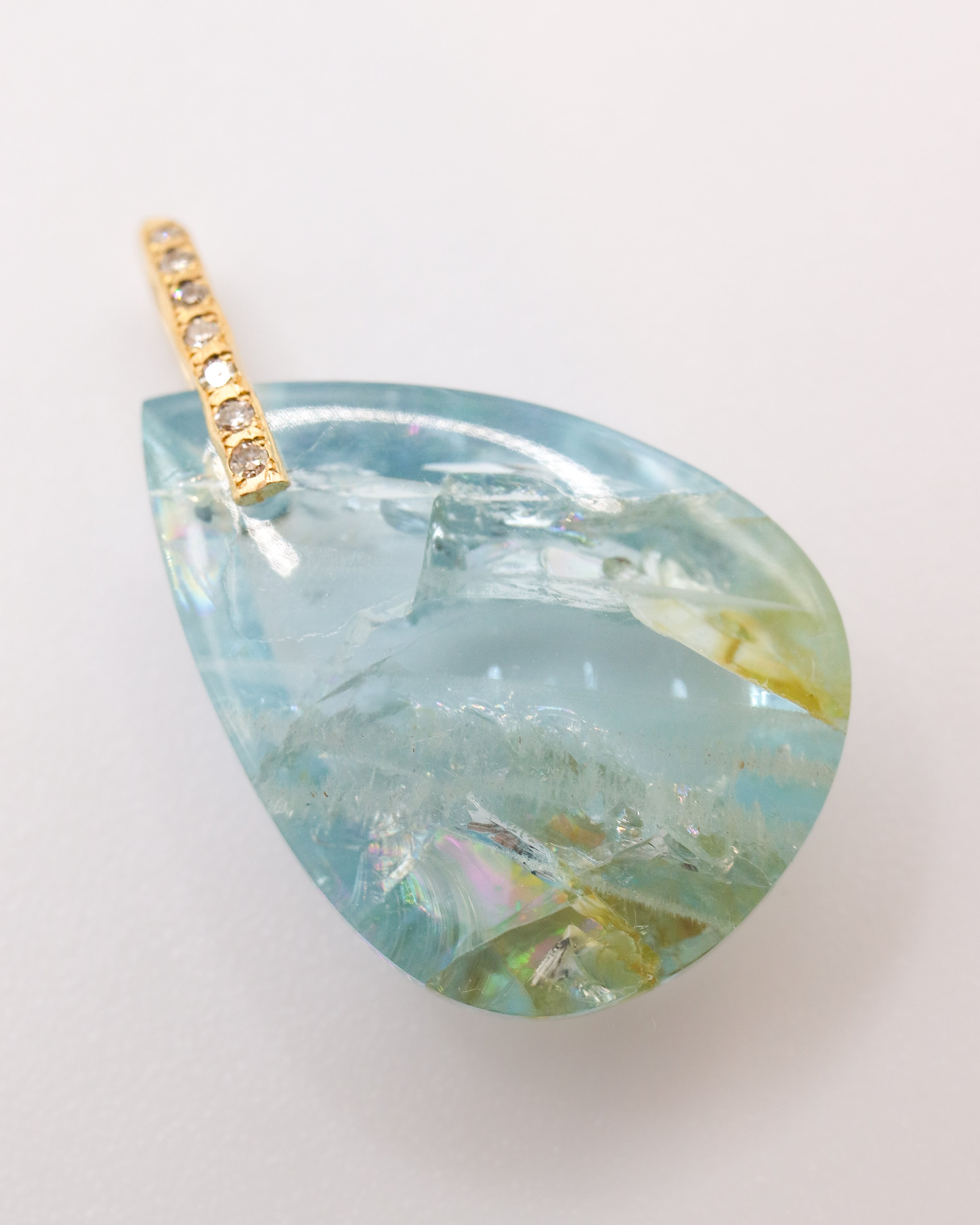 Hibiki Stone Necklace - Aquamarine -