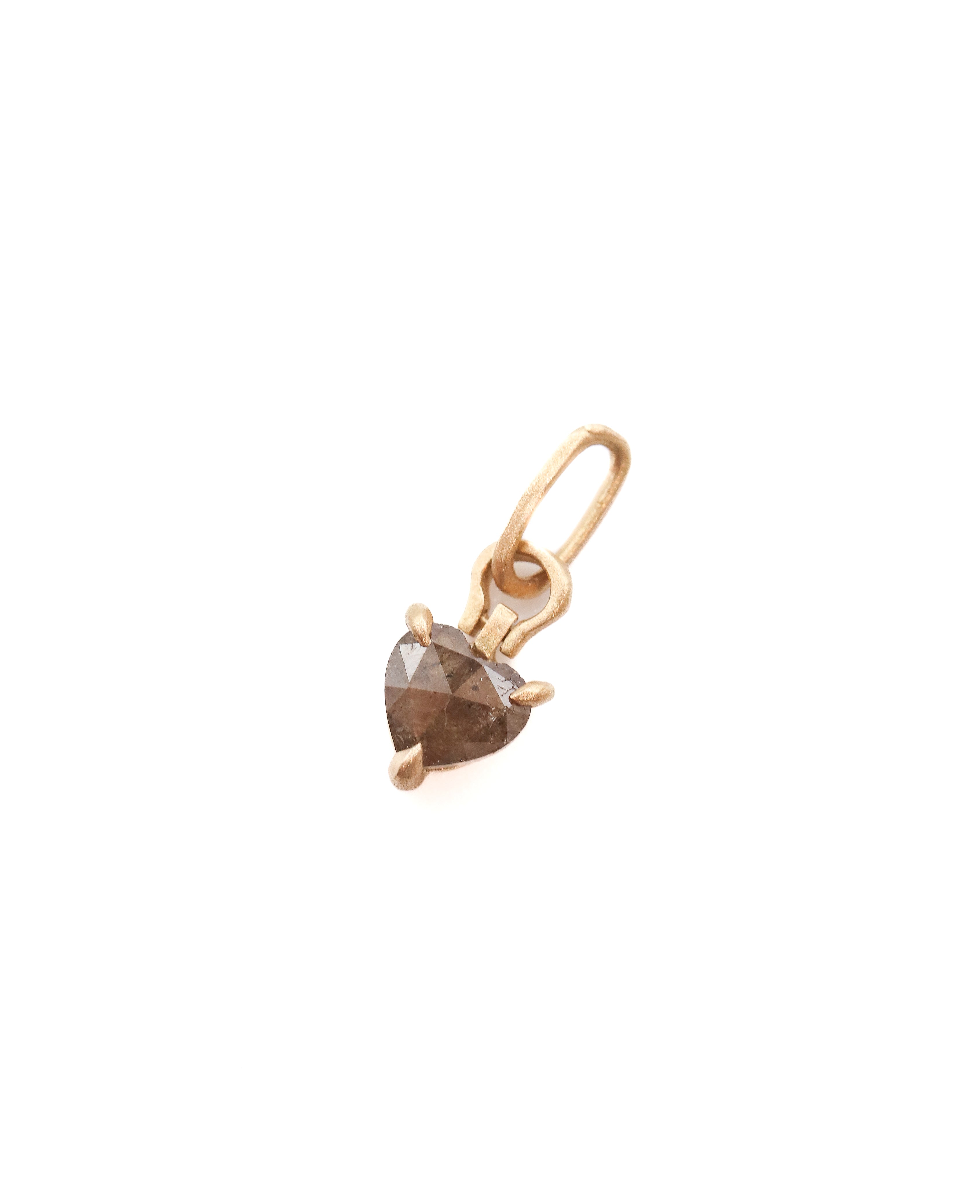 Horse Shoe Prong Necklace - Natural Diamond -