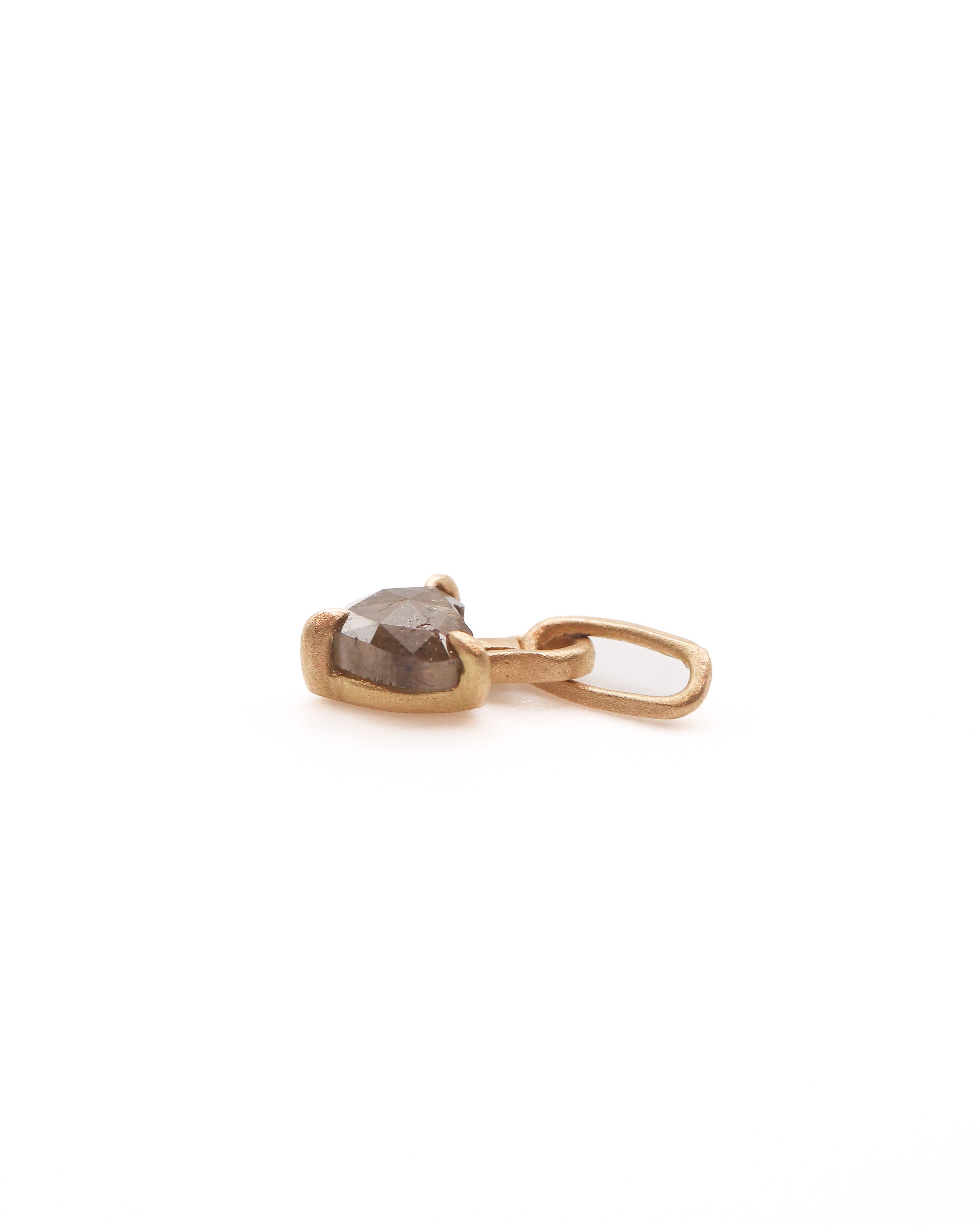 Horse Shoe Prong Necklace - Natural Diamond -