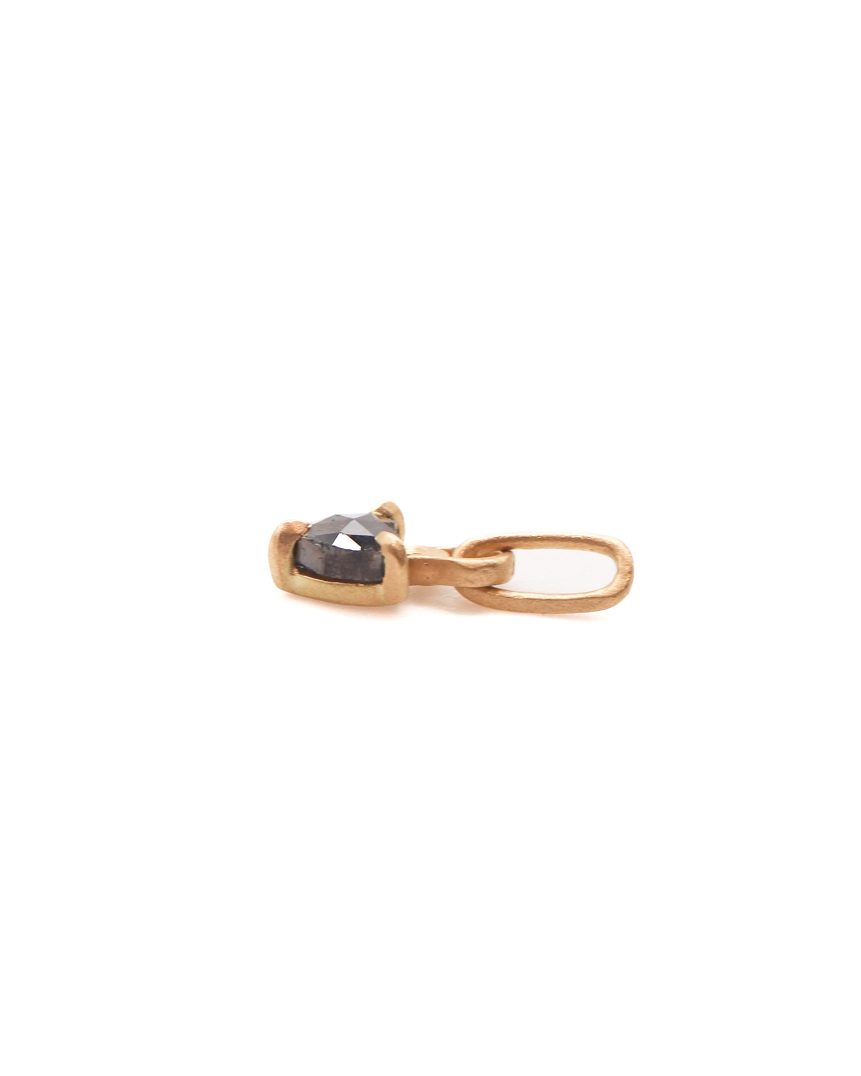 Horse Shoe Prong Necklace - Natural Diamond -