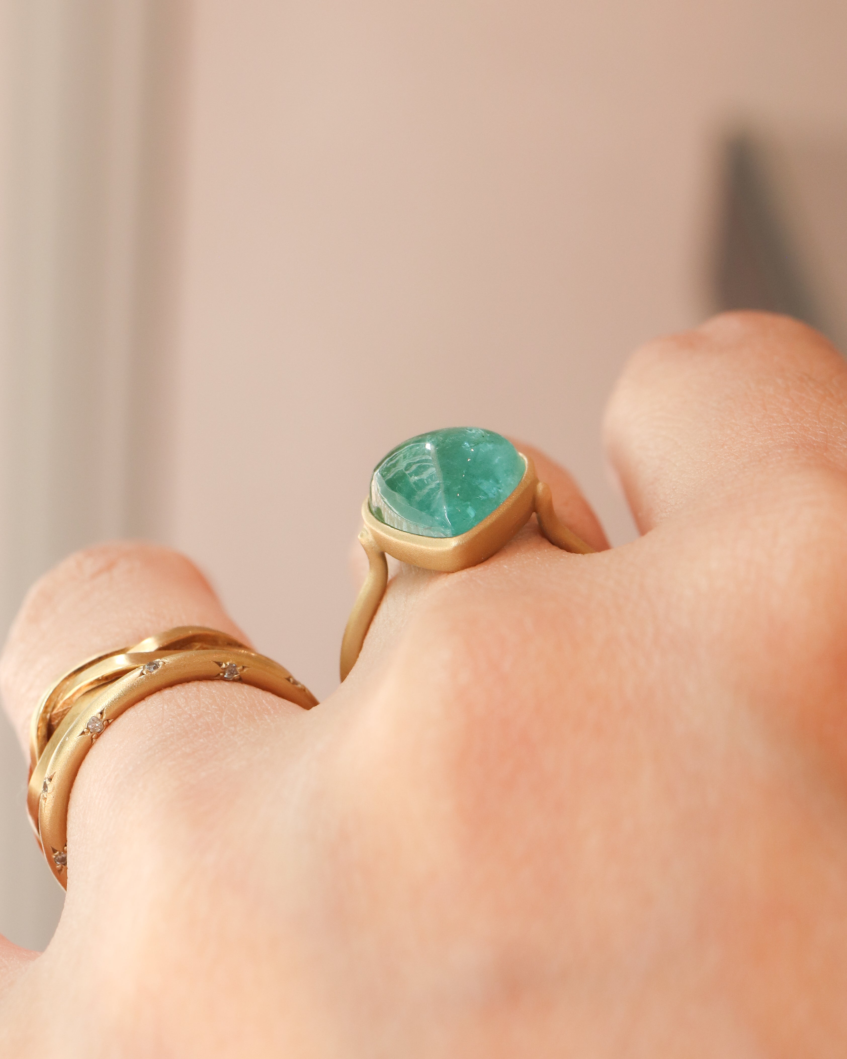 Collet Ring - Tourmaline -
